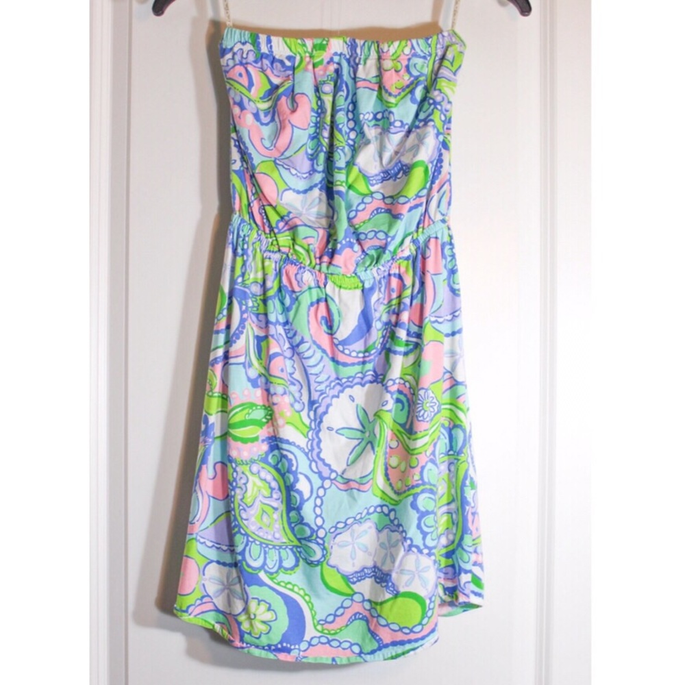Lilly Pulitzer | S | Windsor Strapless Dress in Conch Republic